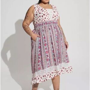 TORRID Hi-Low Floral Print Maxi Dress